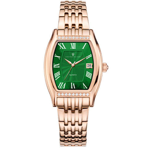 Christian Van Sant Women's Gemma Green Dial Watch - CV2454