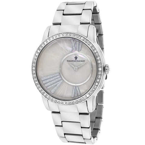 Christian Van Sant Women's Exquisite White MOP Dial Watch - CV3610