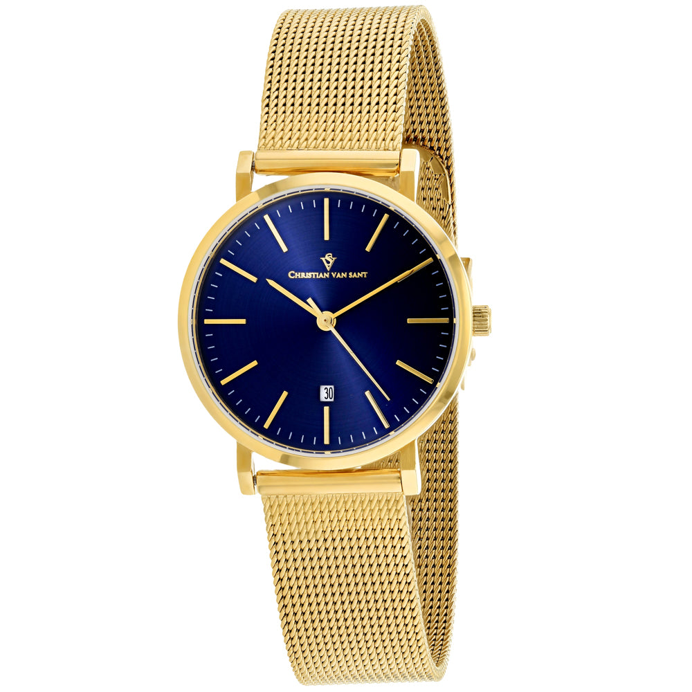 Christian Van Sant Women's Paradigm Blue Dial Watch - CV4224
