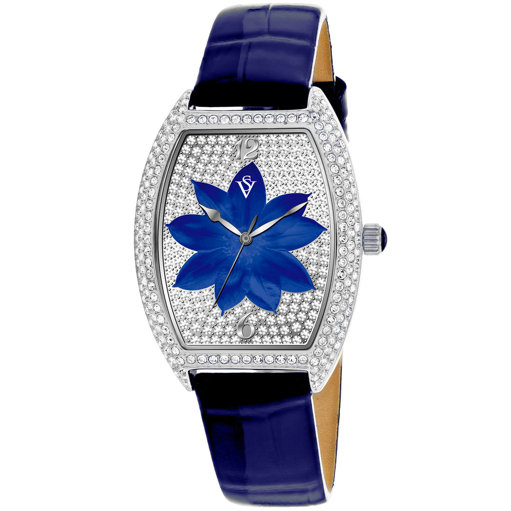 Christian Van Sant Women's Lotus Blue Dial Watch - CV4854