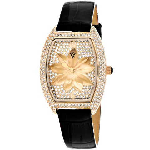 Christian Van Sant Women's Lotus Rose Gold Dial Watch - CV4856