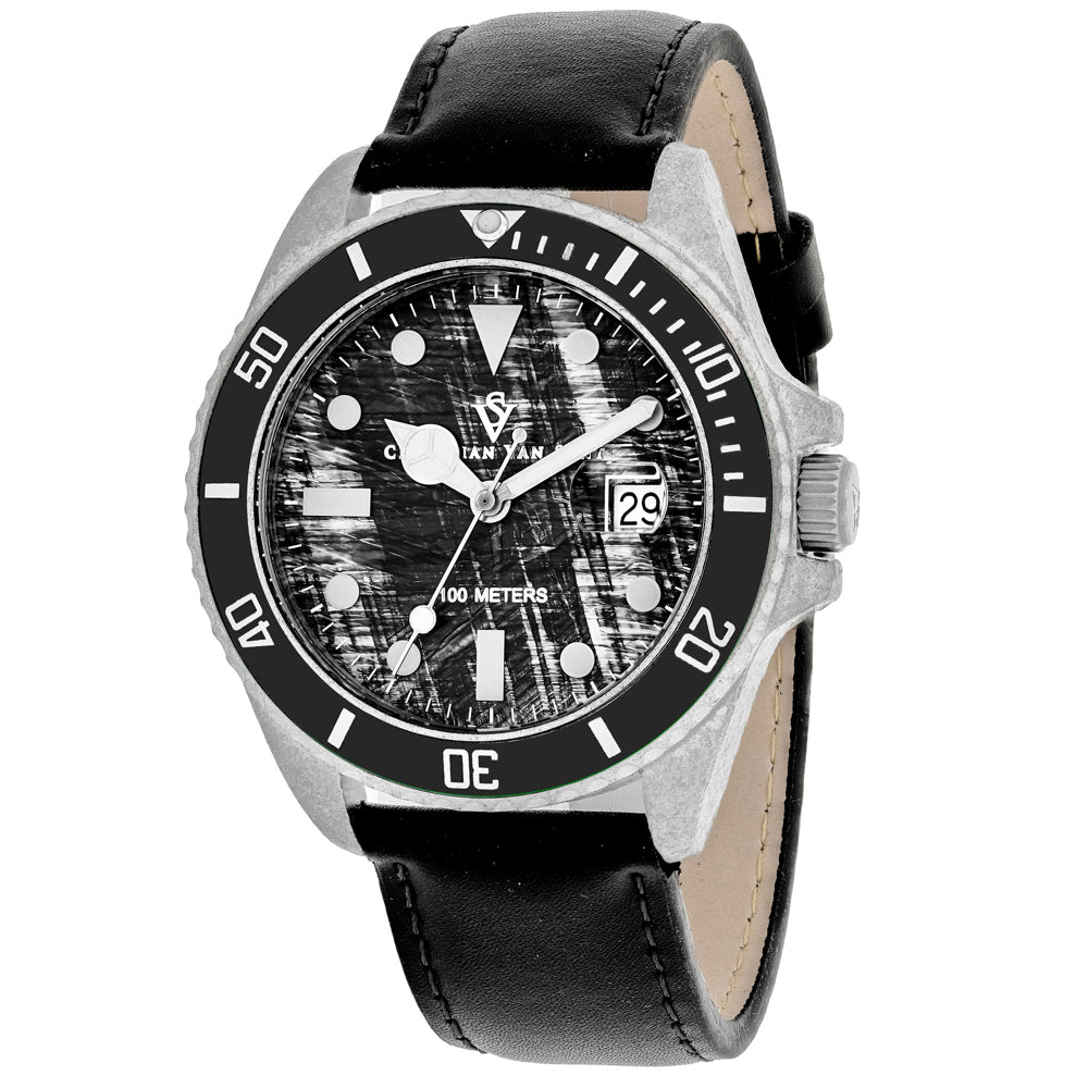 Christian Van Sant Men's Montego Vintage Black Dial Watch - CV5100LB