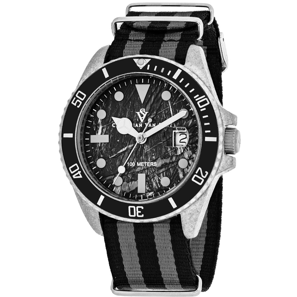 Christian Van Sant Men's Montego Vintage Black Dial Watch - CV5100NBB