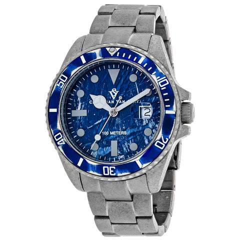 Christian Van Sant Men's Montego Vintage Blue Dial Watch - CV5103