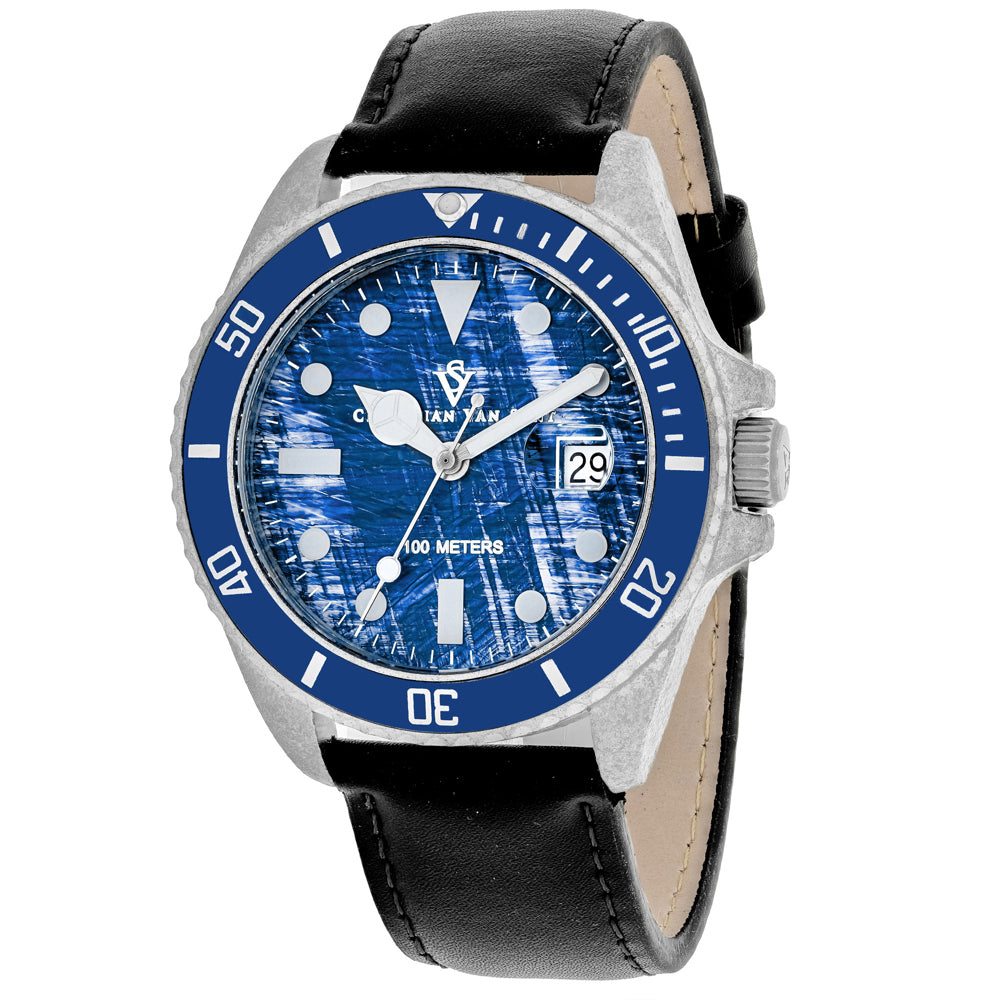 Christian Van Sant Men's Montego Vintage Blue Dial Watch - CV5103LB