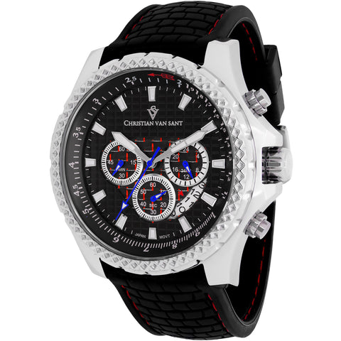 Christian Van Sant Men's Sport Retrograde Black Dial Watch - CV5123