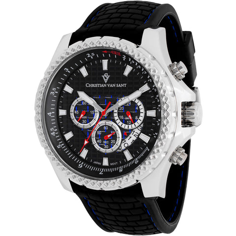 Christian Van Sant Men's Sport Retrograde Black Dial Watch - CV5124