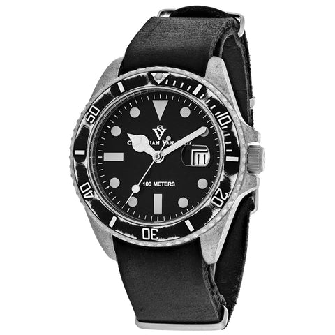 Christian Van Sant Men's Montego Vintage Black Dial Watch - CV5200