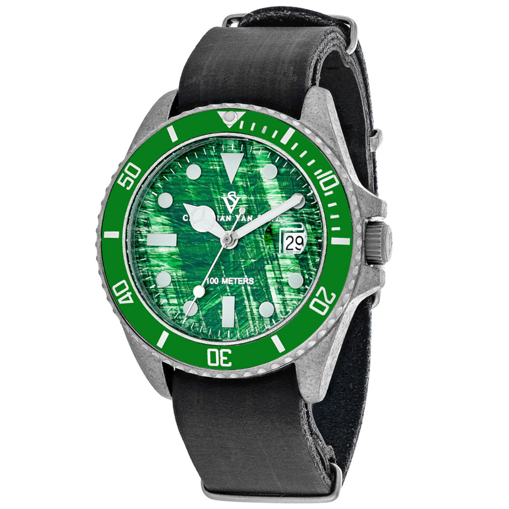 Christian Van Sant Men's Montego Vintage Green Dial Watch - CV5202B