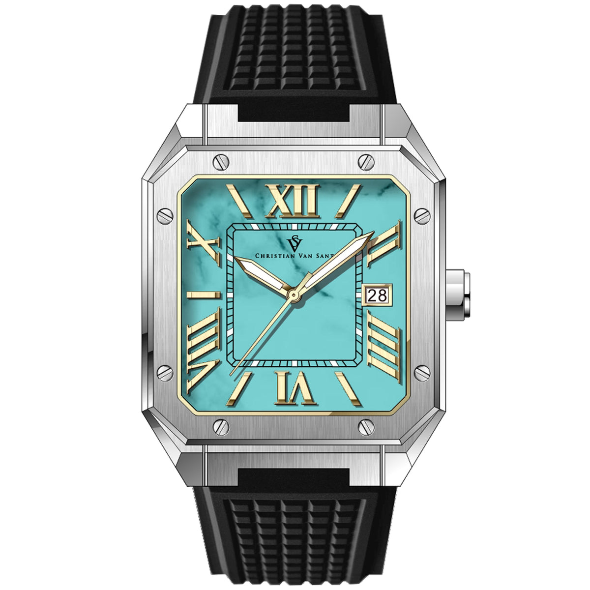 Christian Van Sant Men's Mosaic Blue Dial Watch - CV6183
