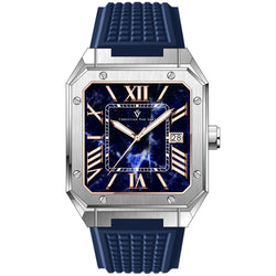 Image of Christian Van Sant Men's Mosaic Blue Dial Watch - CV6185
