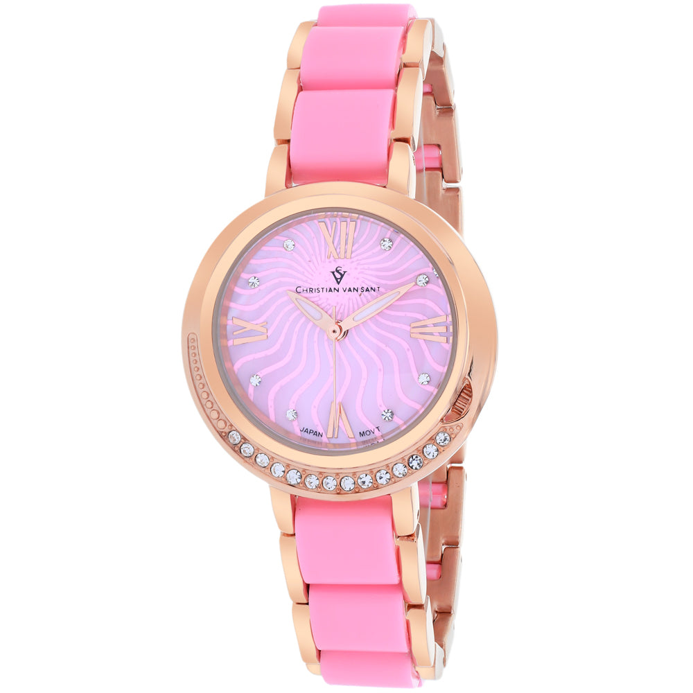 Christian Van Sant Women's Eternelle Pink MOP Dial Watch - CV7613