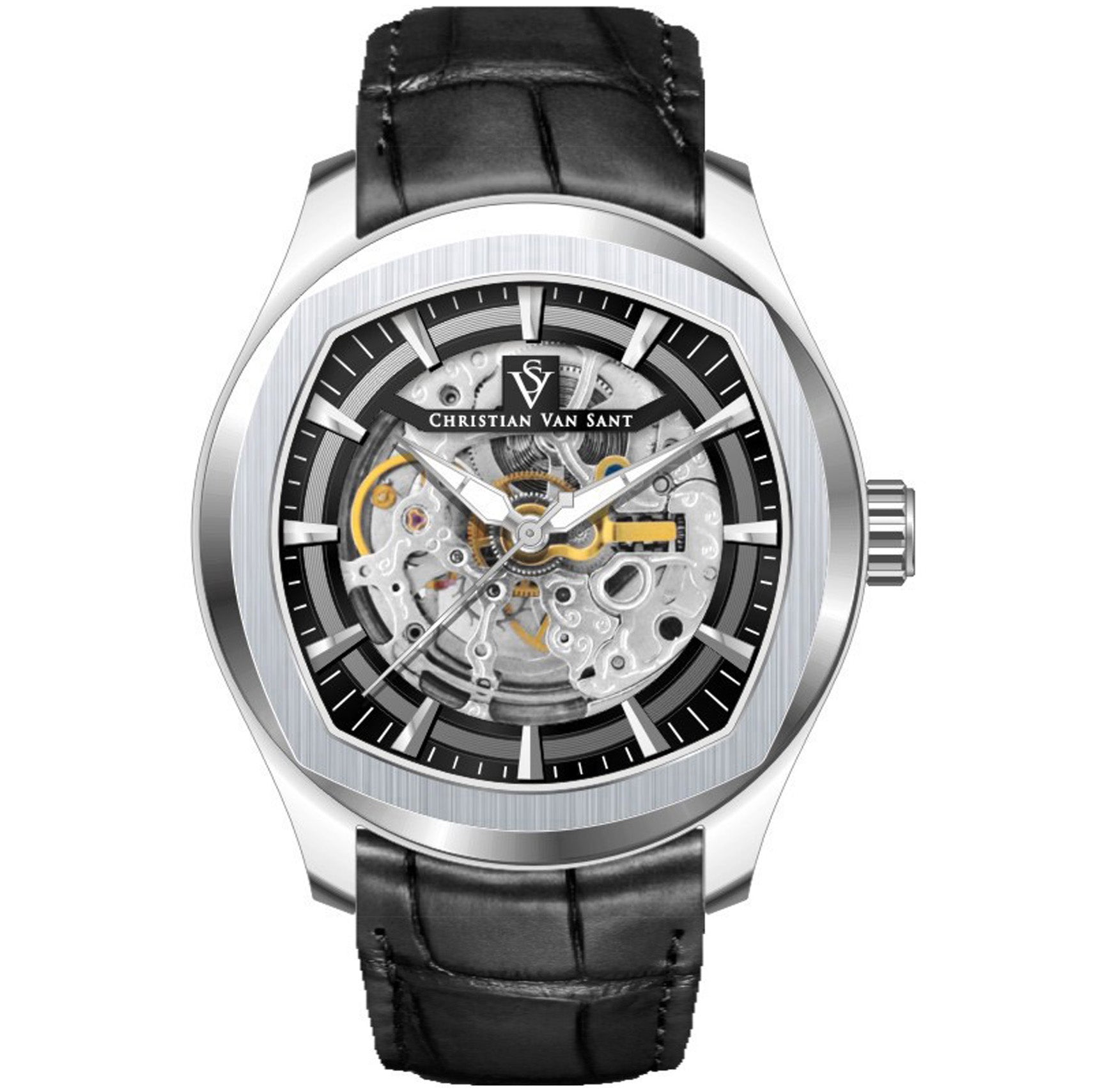 Christian Van Sant Men's Romeo Black Dial Watch - CV9500
