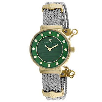 Christian Van Sant Women's Cavo Green Dial Watch - CV1297